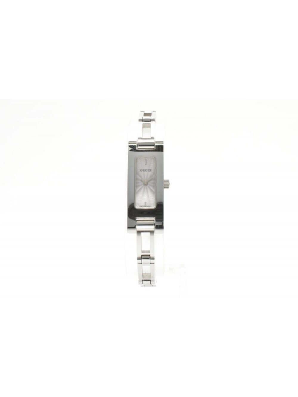 Gucci Watch Quartz Silver Dial Stainless Steel Bracelet Square Case - Picture 5 of 10